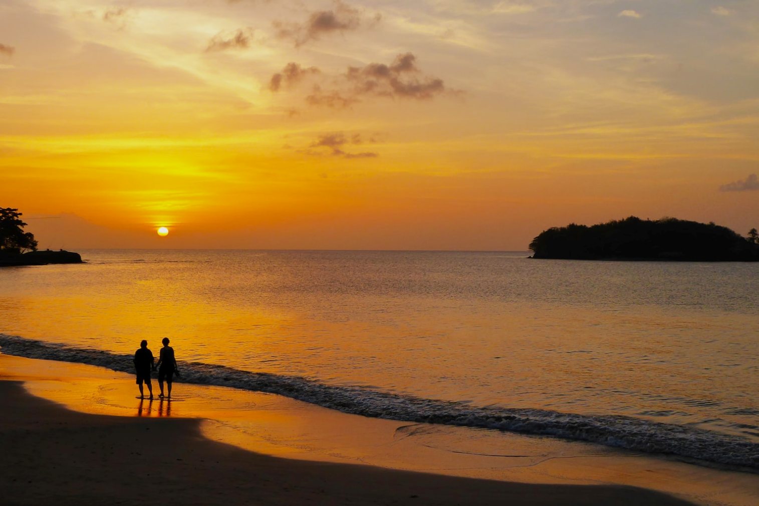 sunset on a beach