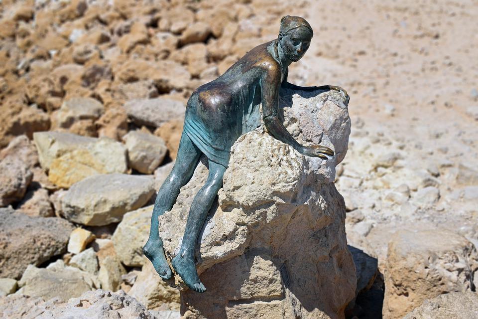 Woman Rock Sculpture