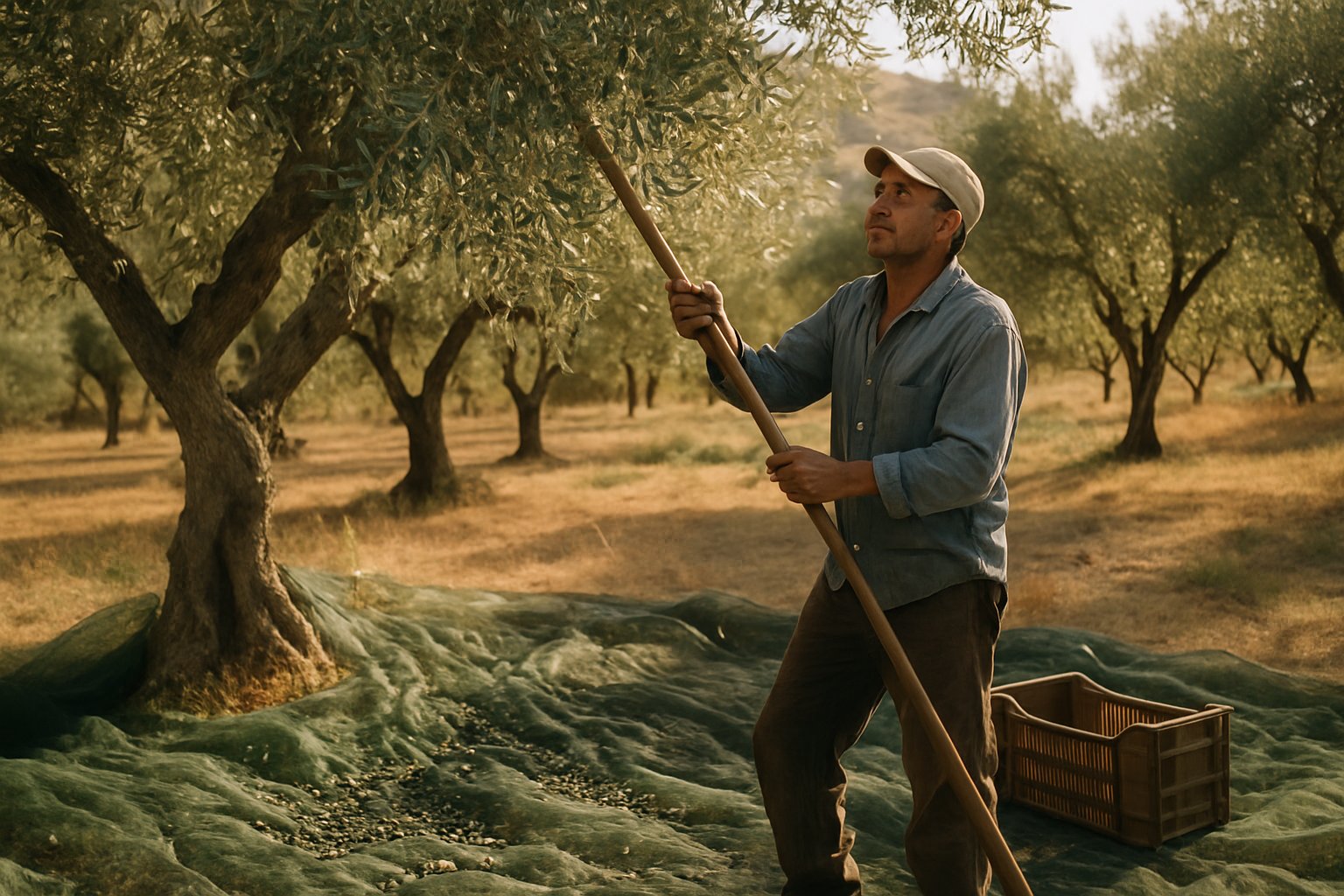 olive harvest Cyprus grove